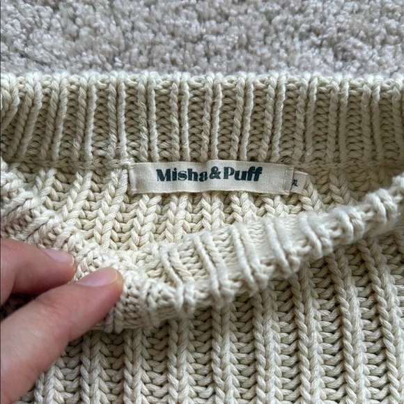 Misha & Puff Fisherman Sweater (Cream) - Picture 2 of 3